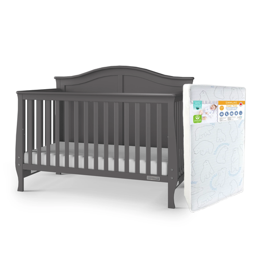 Child Craft Camden Crib+Simmons Fresh Mattress - Cool Grey (STORE PICK UP ONLY)