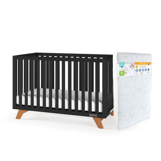 Child Craft Soho Crib+Simmons Fresh Mattress - Ebony (STORE PICK UP ONLY)
