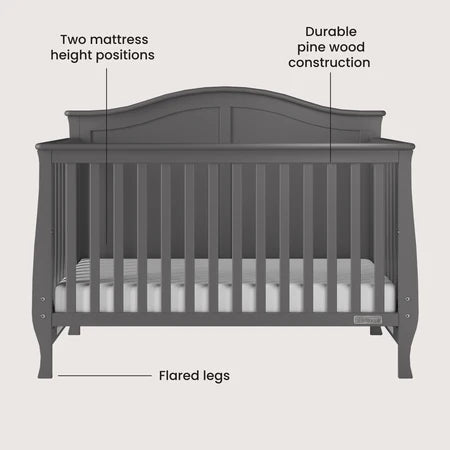 Child Craft Camden 4-in-1 Crib - Cool Grey