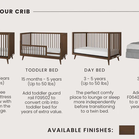 Child Craft Cranbrook 4-in-1 Crib - Toasted Chestnut