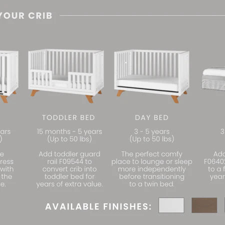 Child Craft Soho 4-in-1 Crib - White/Natural