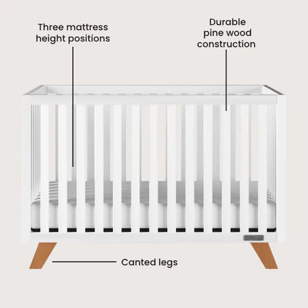 Child Craft Soho 4-in-1 Crib - White/Natural