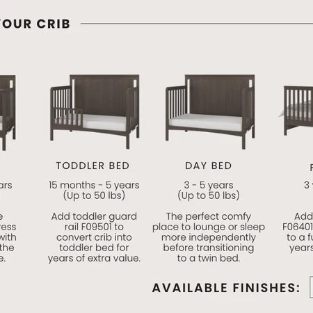 Child Craft Scout 4-in-1 Crib - Dapper Grey