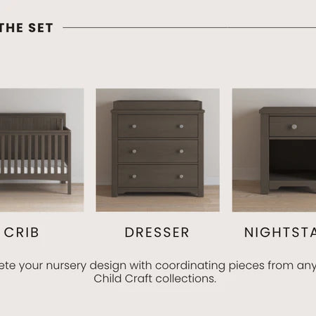 Child Craft Scout 4-in-1 Crib - Dapper Grey