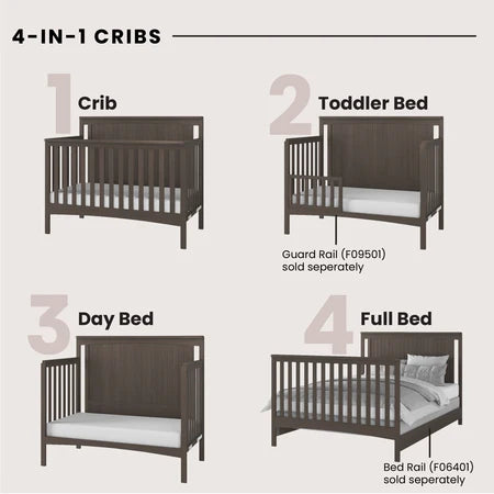 Child Craft Scout 4-in-1 Crib - Dapper Grey