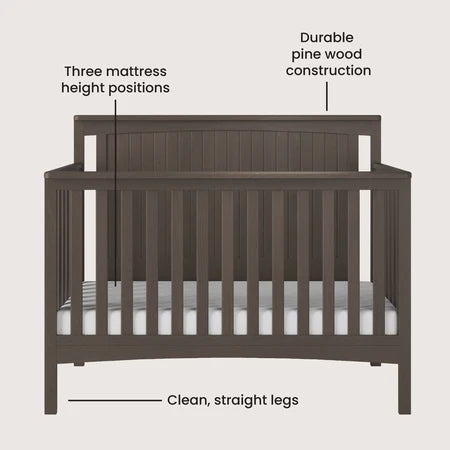 Child Craft Scout 4-in-1 Crib - Dapper Grey