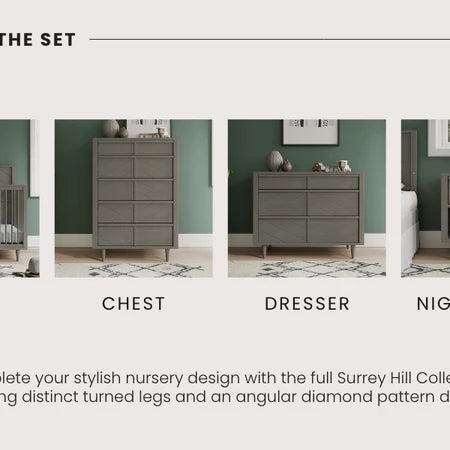 Child Craft Surrey Hill Night Stand - Lunar Grey