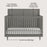 Child Craft Surrey Hill 4-in-1 Crib - Lunar Grey