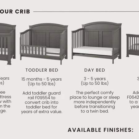 Child Craft Westgate 4-in-1 Crib - Chelsea Grey