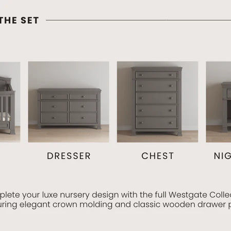 Child Craft Westgate 4-in-1 Crib - Chelsea Grey