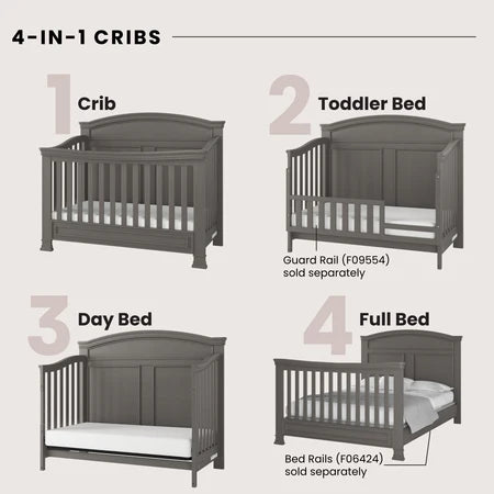 Child Craft Westgate 4-in-1 Crib - Chelsea Grey