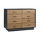 Natart Como Naturale Double Dresser 52"(8 Drawers) - Graphite/Rustic Oak