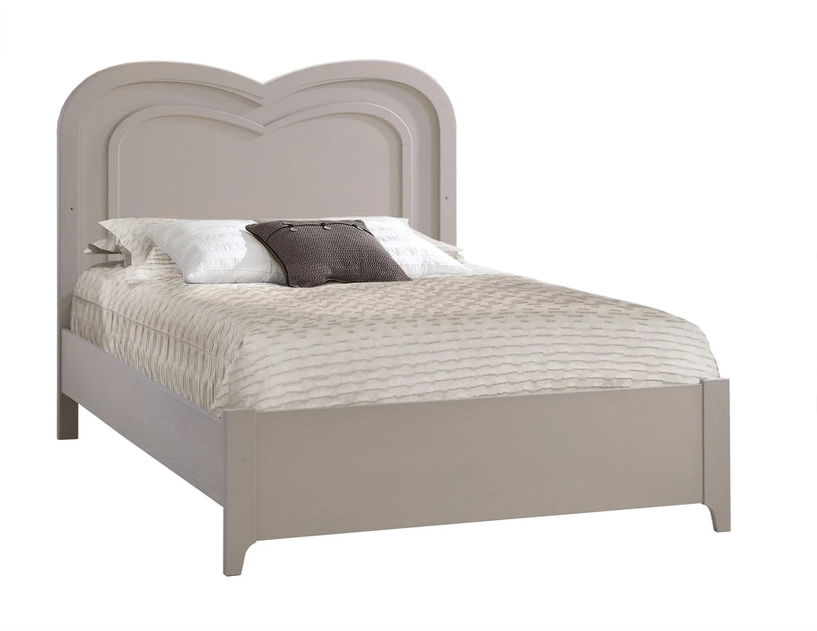 Natart Greta Double Bed 54" - Dove (Low Profile Footboard)