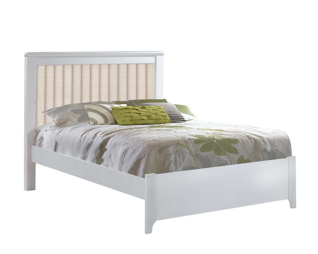 Natart Taylor Double Bed 54" with Panel - White
