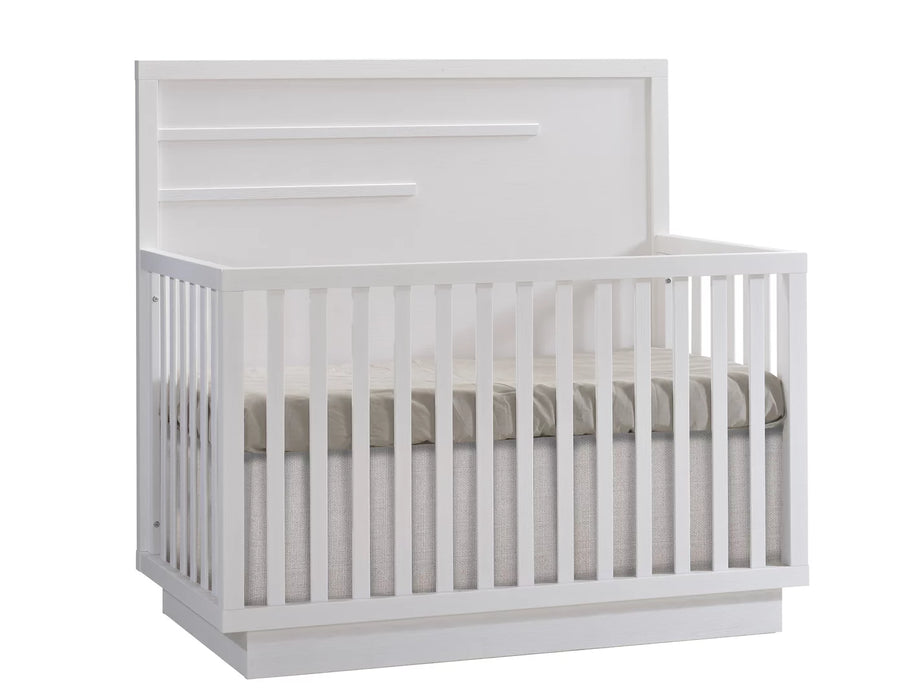 Natart Como 4-in-1 Convertible Crib with Horizontal Molding - White 14004