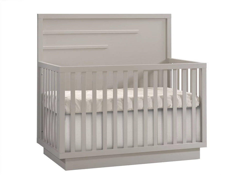 Natart Como 4-in-1 Convertible Crib with Horizontal Molding - Dove