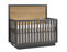 Natart Como Naturale Convertible Crib - Graphite/Rustic Oak