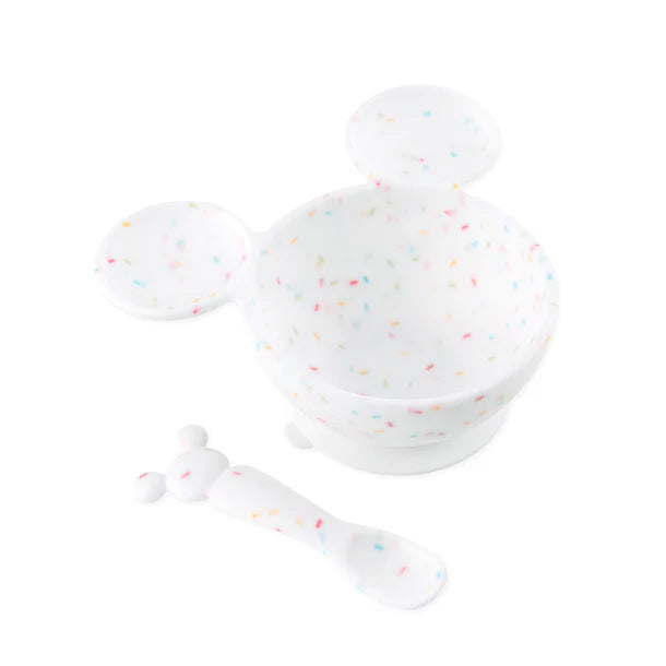 Bumkins Silicone First Feeding Set - Mickey Mouse Vanilla Sprinkle