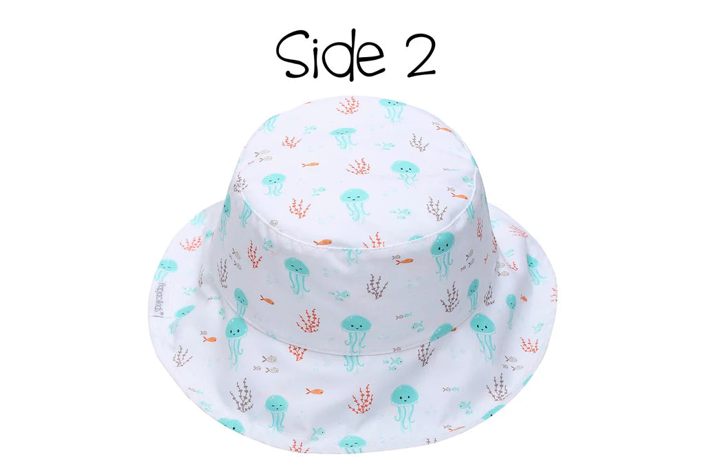 Flapjack Kids Sun Hat Fish/Jellyfish