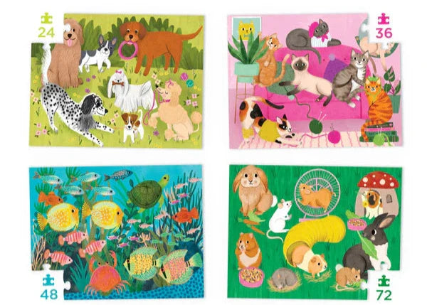 Crocodile Creek Four Puzzle - Playful Pets