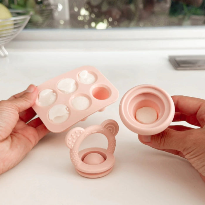 Ali+Oli Pacifier Baby Freezer Tray 2pc - Pink