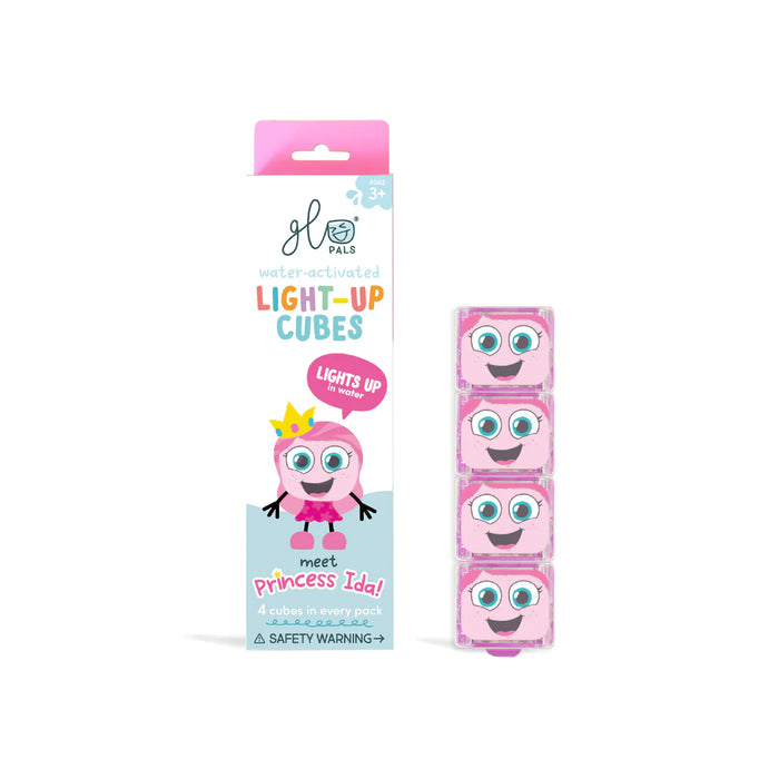 Glo Pals Light up Cubes 4pk - Princess Pink