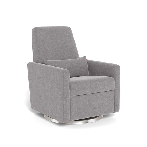 Monte Grano Glider Recliner - Pebble Grey/Stainless Steel (IN STOCK, STORE PICK UP ONLY)