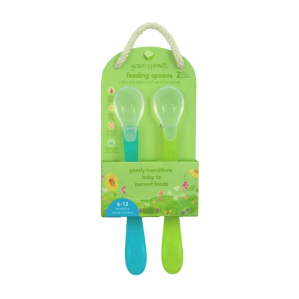 Green Sprouts Feeding Spoon 2pk Aqua Set 6-12m