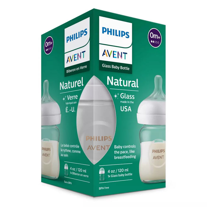 Avent Glass Natural Bottle 1pk 4oz - 0m+