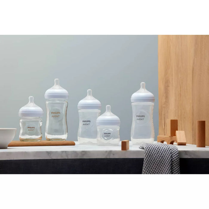 Avent Glass Natural Bottle 3pk 4oz - 0M+