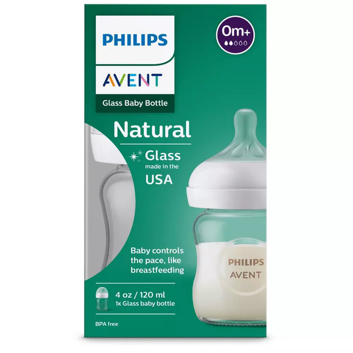 Avent Glass Natural Bottle 1pk 4oz - 0m+