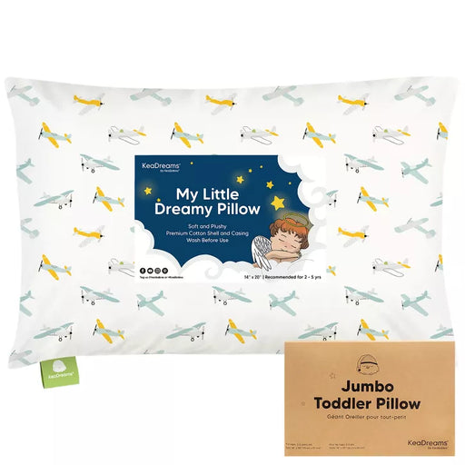 KeaBabies Jumbo Toddler Pillow - Plane