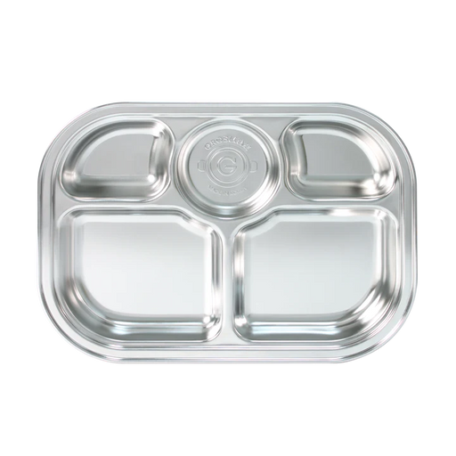 Grosmimi Stainless Baby Food Tray 5 Compartment w/Suction Plate