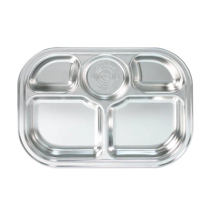 Grosmimi Stainless Baby Food Tray 5 Compartment w/Suction Plate