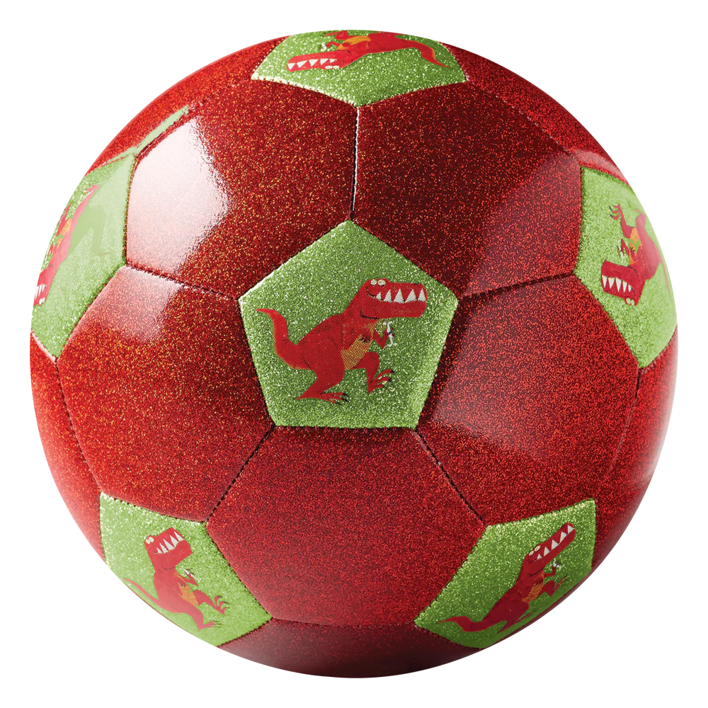 Crocodile Creek Size 3 Glitter Soccer - Dinosaur
