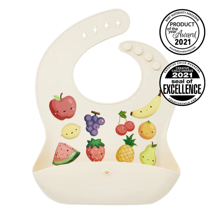 Glitter&Spice Food Bib - Kawaii Fruits