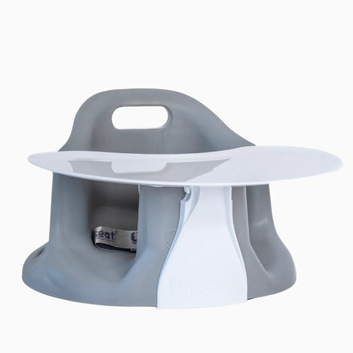 Upseat Baby Floor and Booster Seat with Tray - Grey
