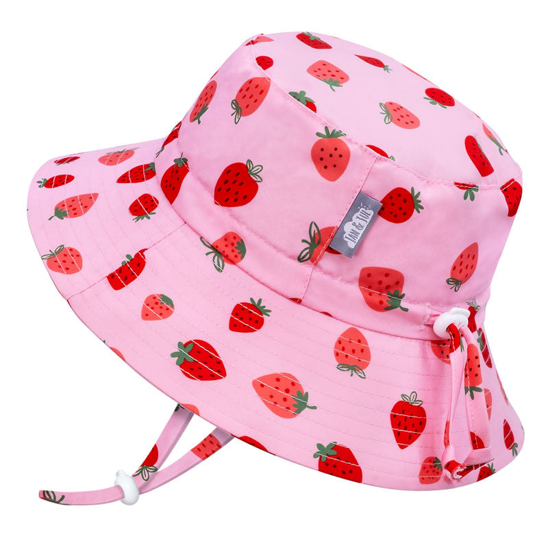 Jan & Jul Aqua-Dry Bucket Hat - Pink Strawberry