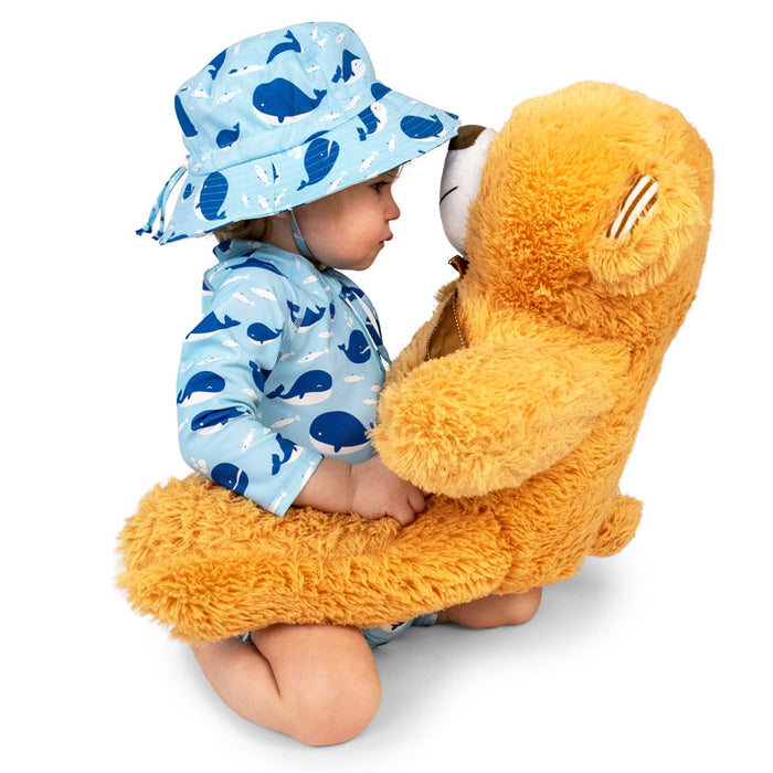 Jan & Jul Cotton Bucket Hat - Blue Whale