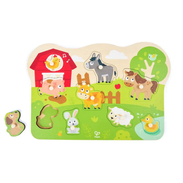 Hape 2026 Farmyard Peg Puzzle E1458
