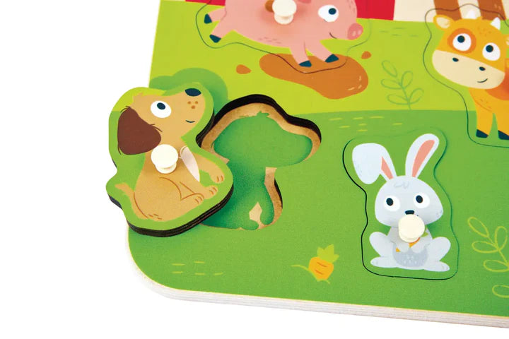 Hape 2026 Farmyard Peg Puzzle E1458