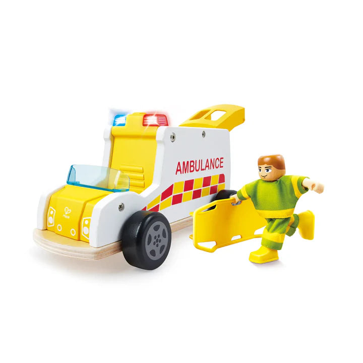 Hape Rapid Response Toy Ambulance E3091