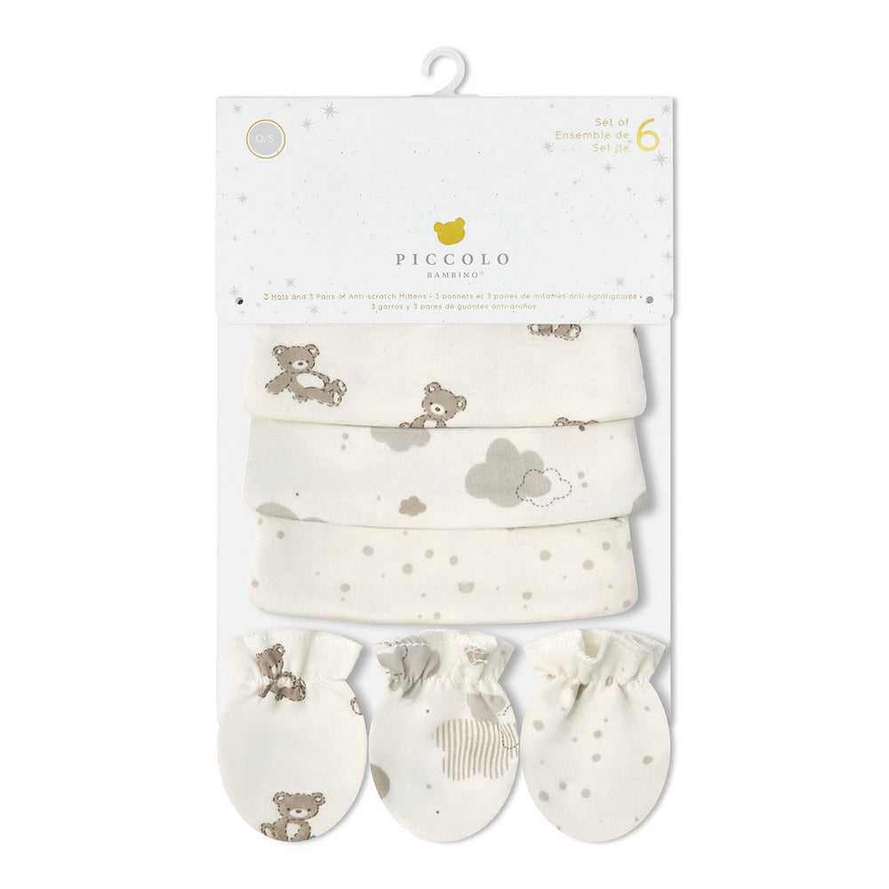 Piccolo Bambino 3 hats & 3 mittens