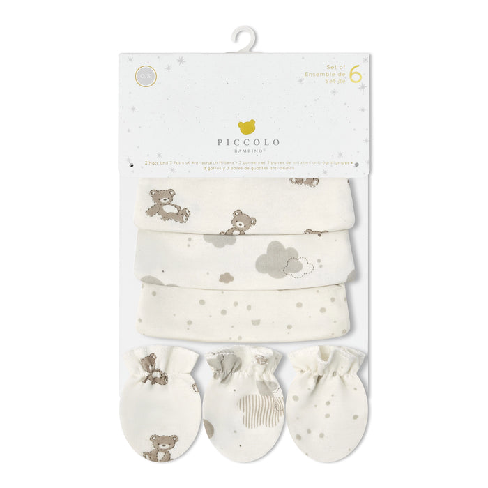 Piccolo Bambino 3 hats & 3 mittens