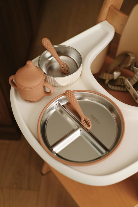 Minika Stainless & Silicone Suction Plate - Blsuh