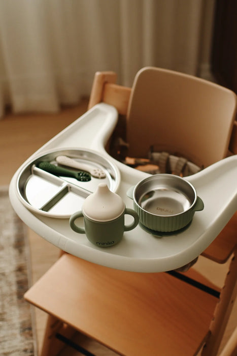 Minika Stainless & Silicone Suction Plate - Shell