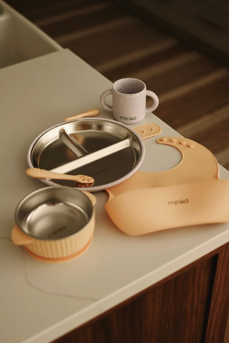 Minika Stainless & Silicone Suction Plate - Blsuh