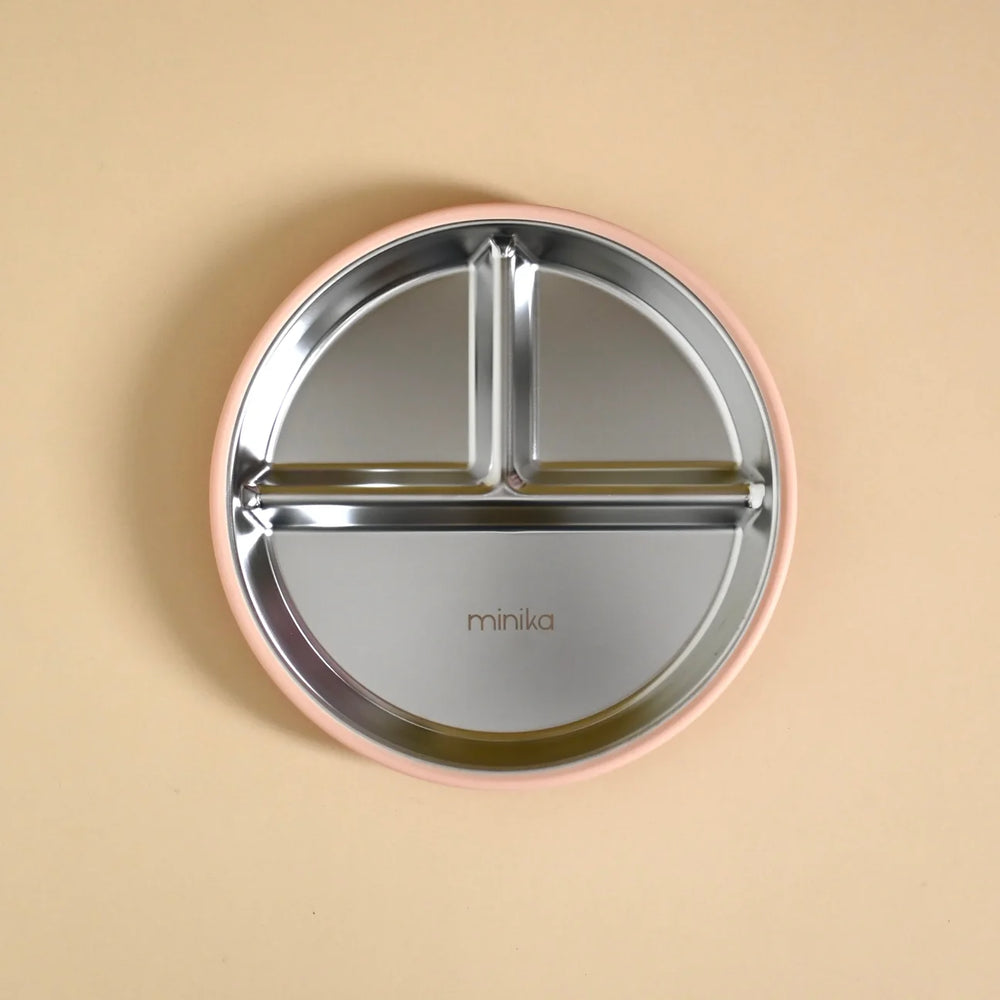 Minika Stainless & Silicone Suction Plate - Blsuh