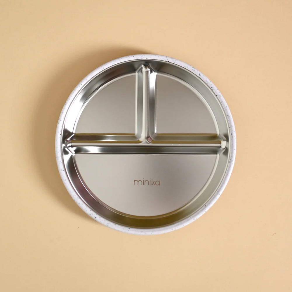 Minika Stainless & Silicone Suction Plate - Lavender