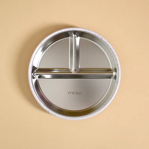 Minika Stainless & Silicone Suction Plate - Lavender